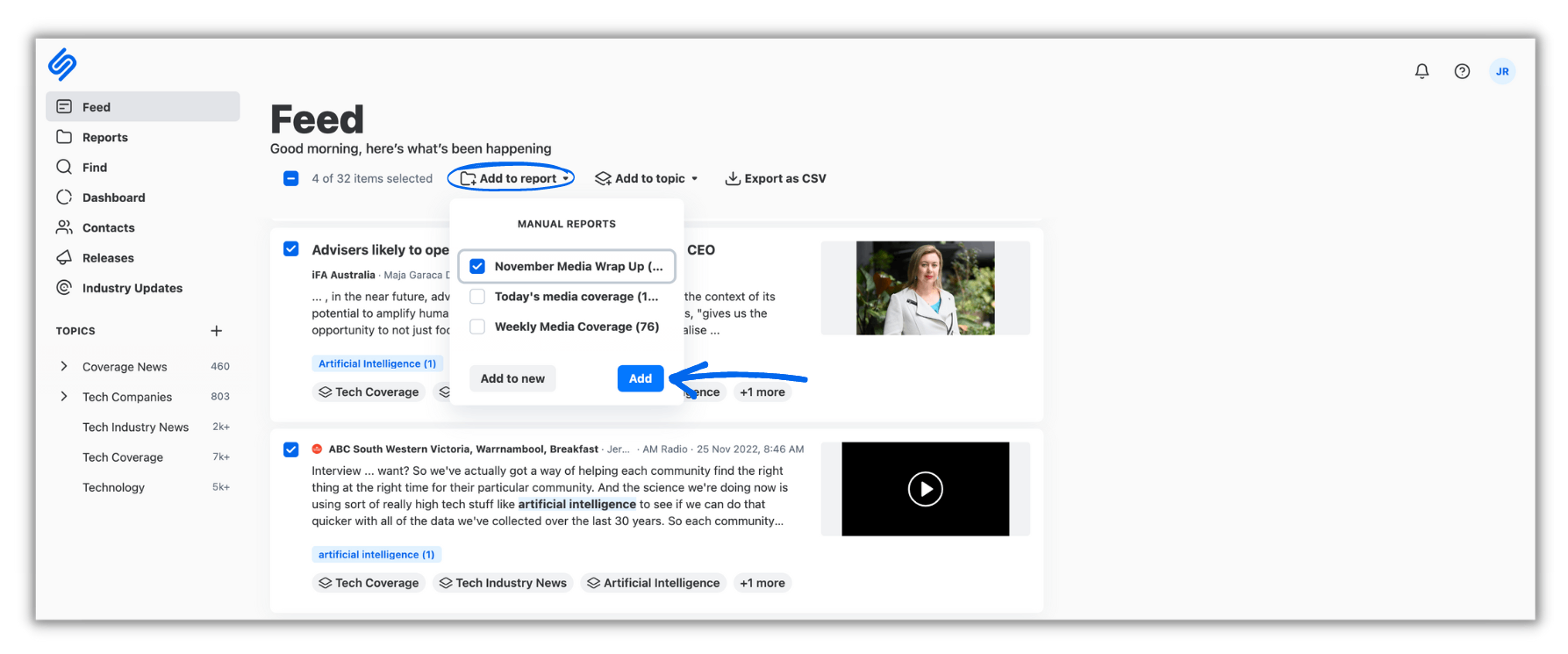 Add to Report Feed Option.png