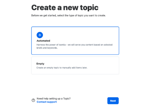 Isentia platform topic types